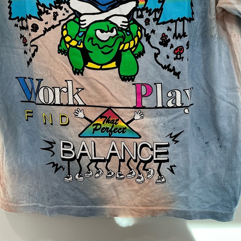 NWOT MENS: Market Work Life Balance T-Shirt in Water Tie-Dye - Picture 7 of 10
